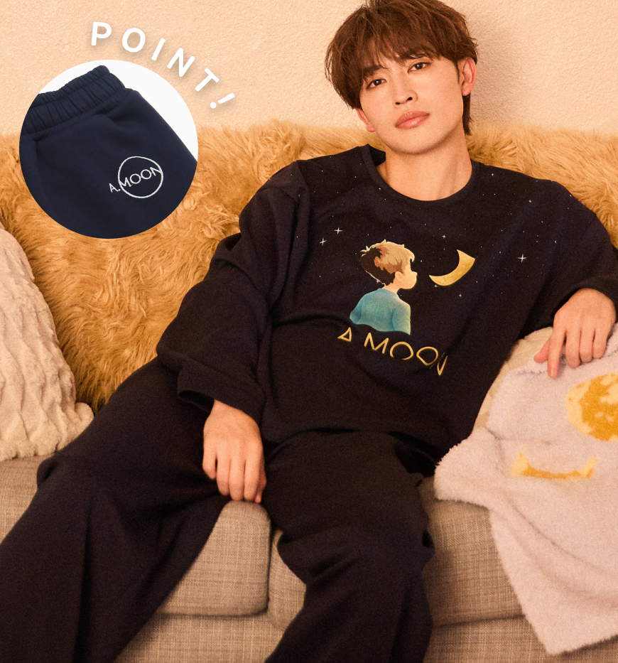 A.MOON Relax Long Pants(NAVY)