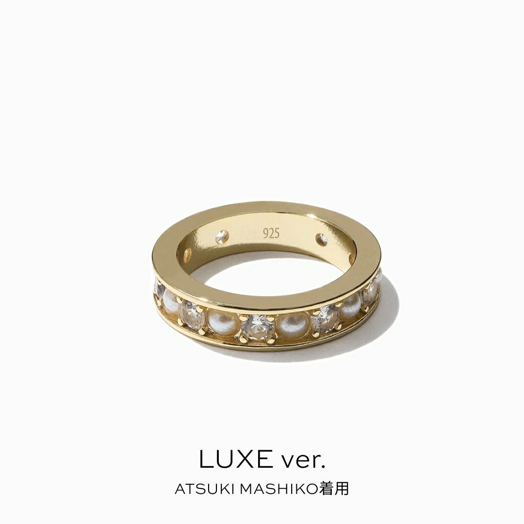 A.MOON リング GOLD 増子敦貴　指輪　GENIC Moon Pearl & Studs Ring(Gold)-LUXE ver.- | A.MOON