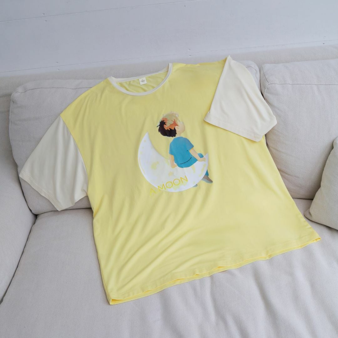 ATSUKI-KUN Bicolor T-Shirt (Yellow) | A.MOON