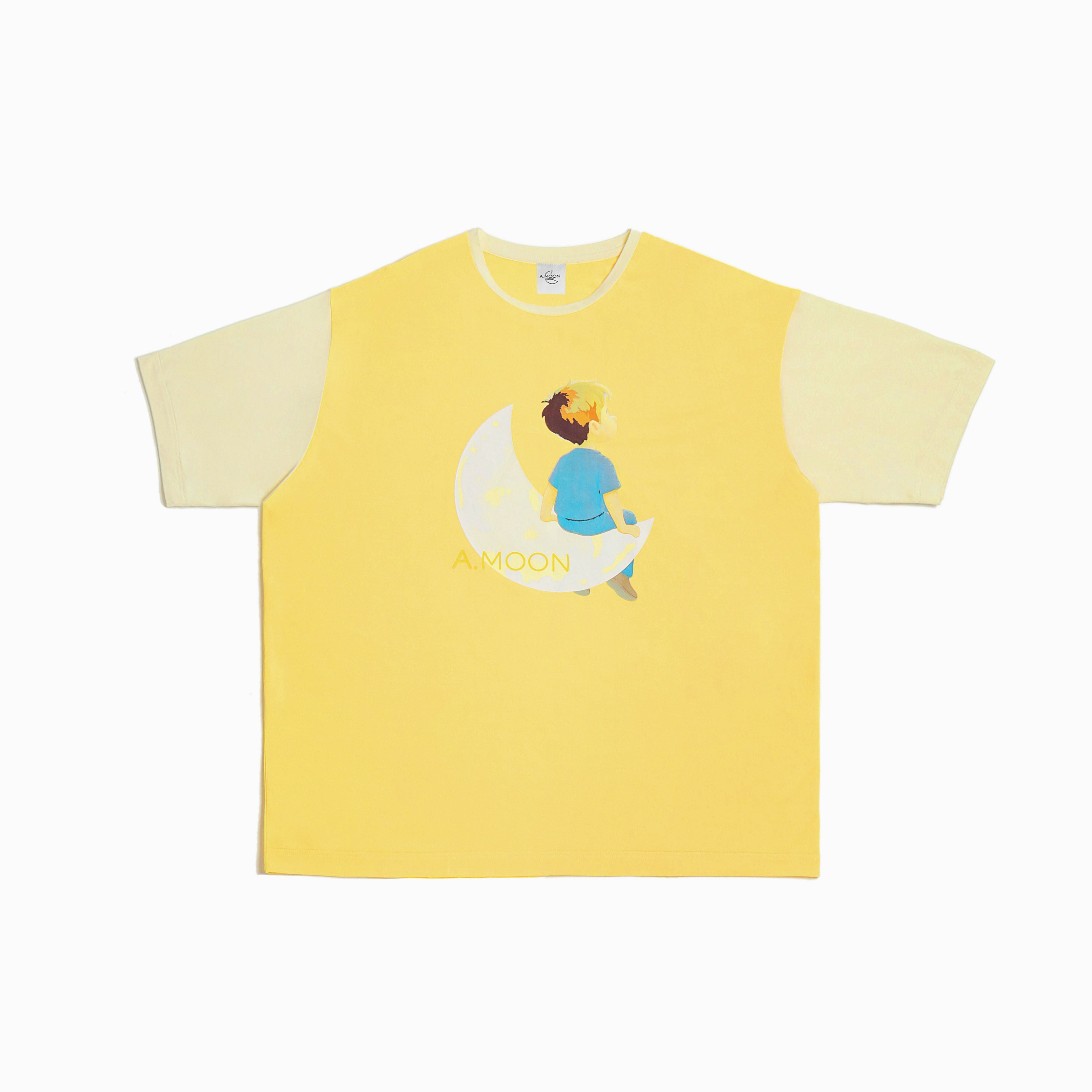 ATSUKI-KUN Bicolor T-Shirt (Yellow) | A.MOON