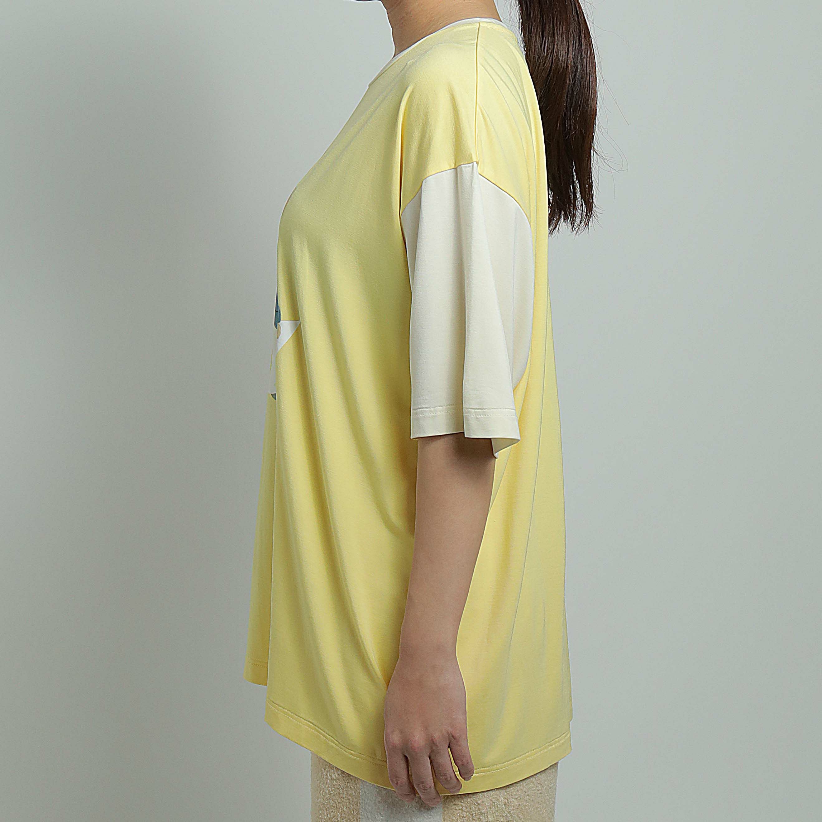 ATSUKI-KUN Bicolor T-Shirt (Yellow) | A.MOON