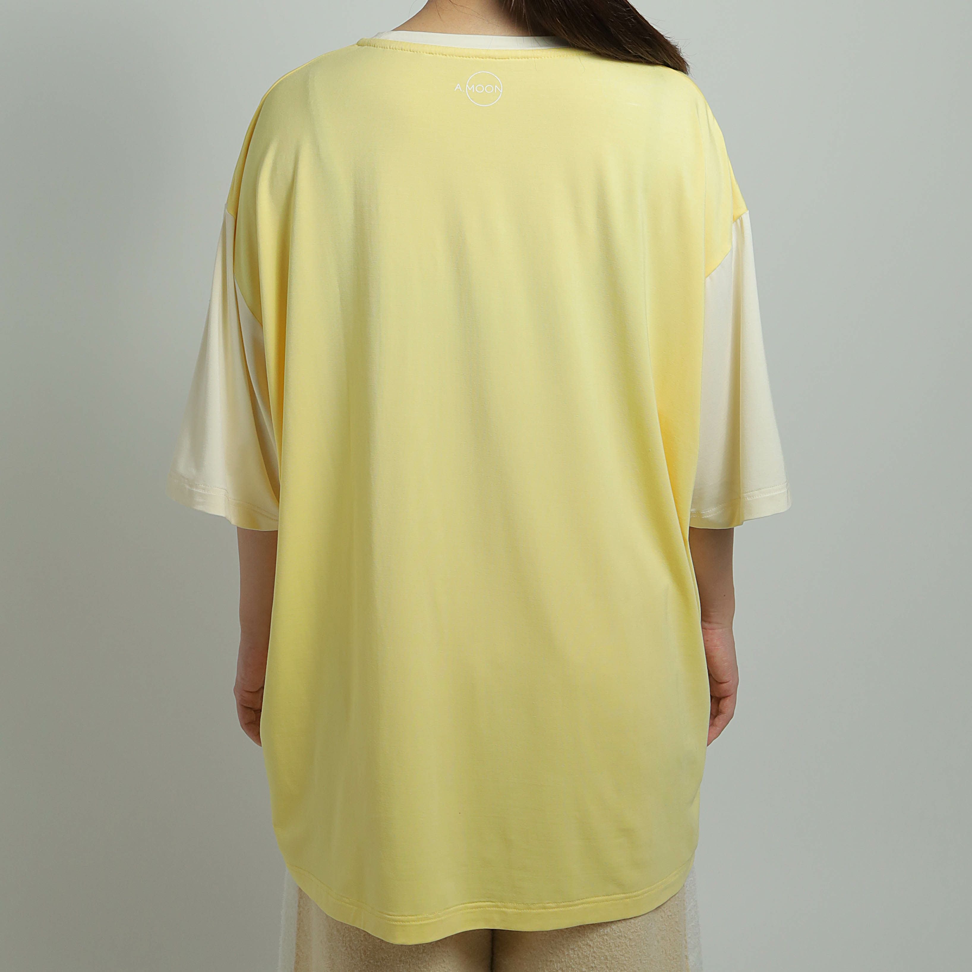 ATSUKI-KUN Bicolor T-Shirt (Yellow) | A.MOON